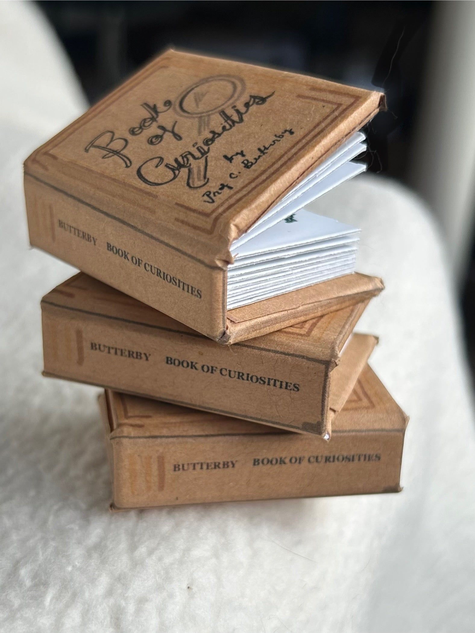 Stack of three mini books 