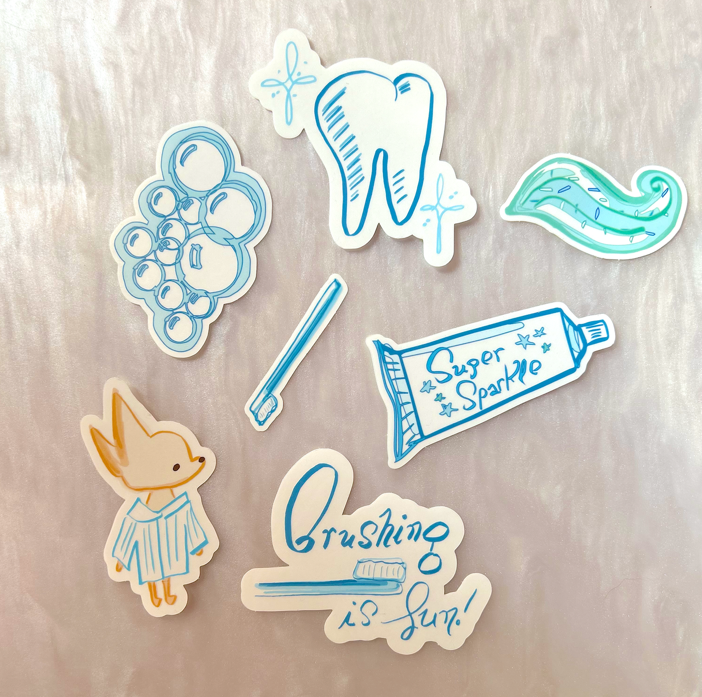 Benny's Sparkle Tooth Sticker Set